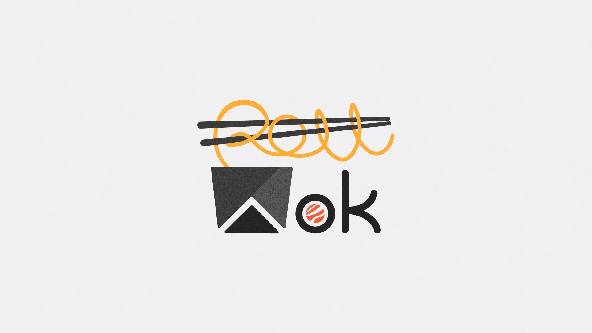 Разработка логотипа суши-бара «Roll Wok Club» в Благовещенске